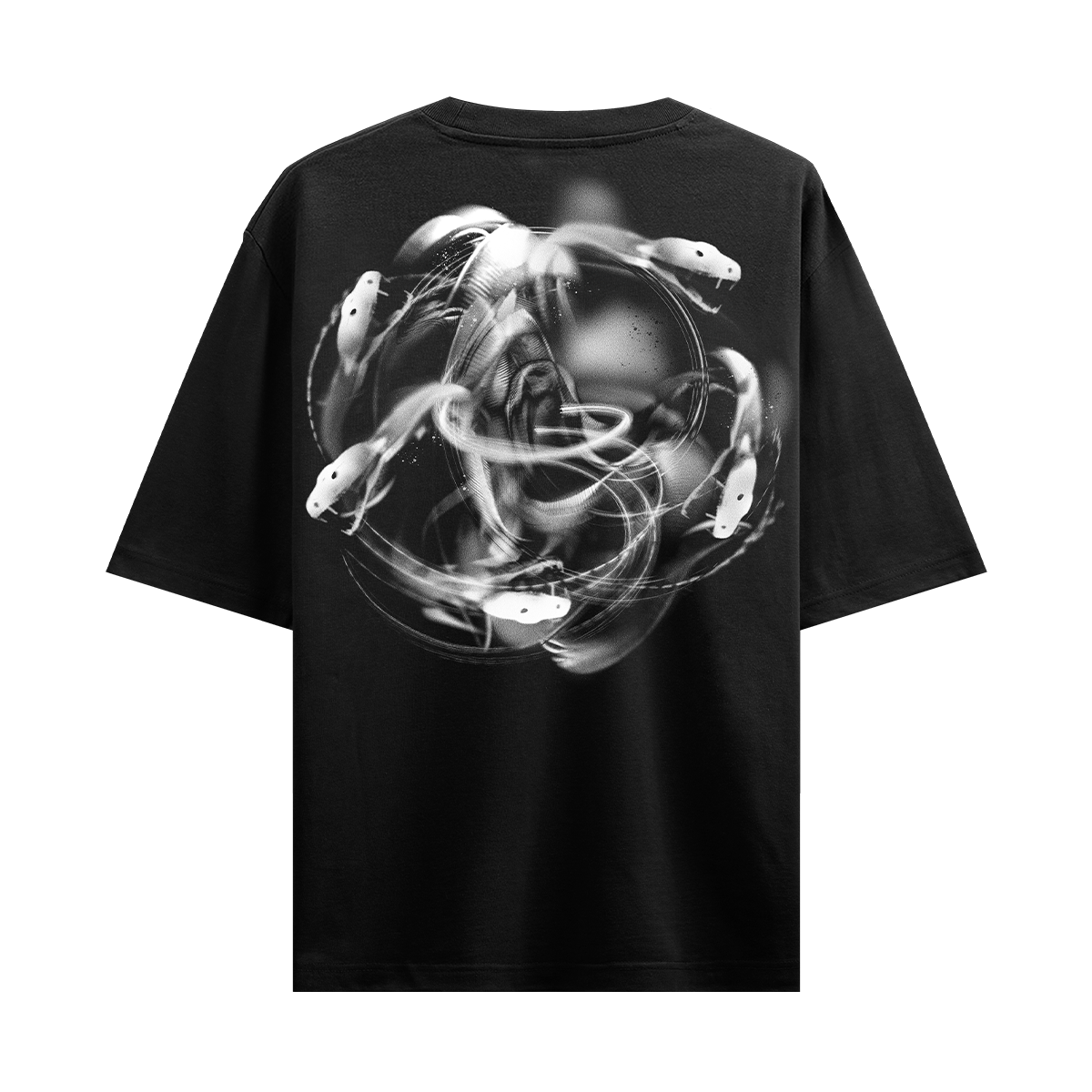 Serpente Circle Back Print T-Shirt - Meduza